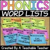 Phonics Word Lists