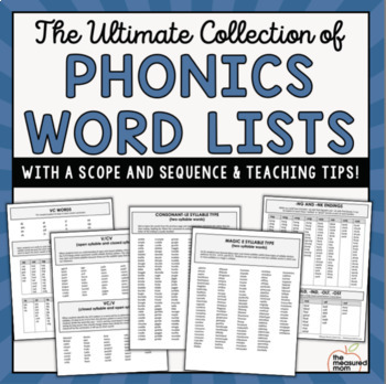Preview of Phonics Word Lists: The Ultimate Set