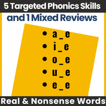 Phonics Word Lists: Vowel Consonant e-Silent e (real and nonsense words)