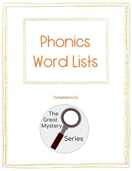 Preview of Phonics Word Lists by Pattern *Bundle*