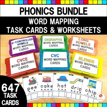 Preview of Phonics Word Mapping Cards Bundle | Orthographic | Science of Reading Flash Sale