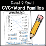 Phonics Word Match - CVC and Word Families (from Phonics B