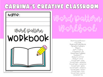 Preview of Phonics Word Pattern Workbook and Teacher Dictated Spelling Guide