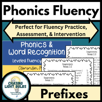 Preview of Phonics & Word Recognition Leveled Fluency Passages - Prefixes Pack #7