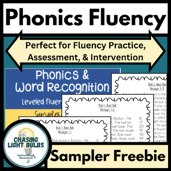 Preview of Phonics & Word Recognition Leveled Fluency Passages - Sampler Freebie !!!