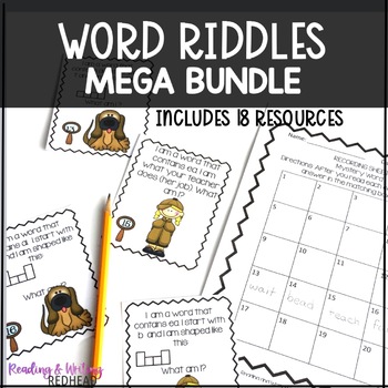 Preview of Phonics Task Cards Word Riddles Small Group Phonics Centers Science of Reading