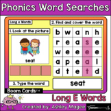 Phonics Word Search & Type - Long E Boom Cards Distance Le