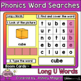 Phonics Word Search & Type - Long U Boom Cards Distance Le