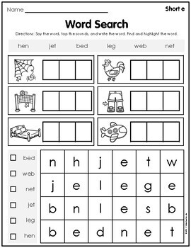 Phonics Word Search Word Mapping SoR activity by A Kinderteacher Life