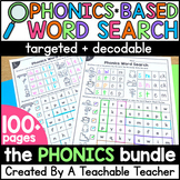 Phonics Word Search End of Year Review with Word Mapping S