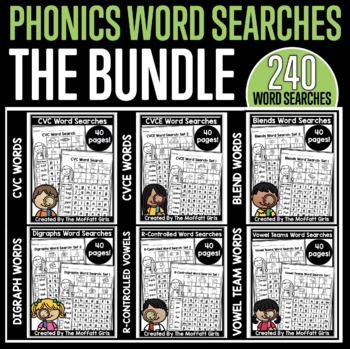 Preview of Phonics Word Searches The Bundle | Worksheets
