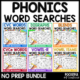 Phonics Word Searches with Word Mapping Bundle Decodable W