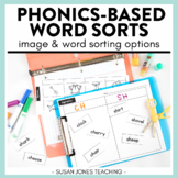 Phonics Word Sorts: image and word options