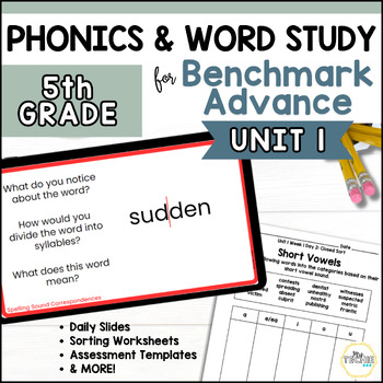 Preview of Phonics Word Study | UNIT 1 | Benchmark Advance | 5th Grade |