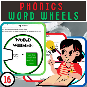 Preview of Phonics Word Wheels: Interactive Spinning Activities for Early Readers