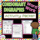 Consonant Digraphs Word Work Activity Packet-NO PREP Worksheets