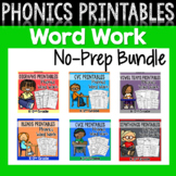 Phonics Word Work Printables BUNDLE