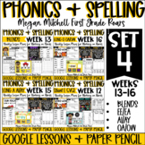 Phonics Word Work & Spelling Lesson Bundle Weeks 13 to 16 