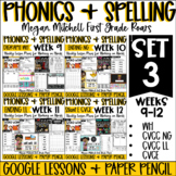 Phonics Word Work & Spelling Lesson Bundle Weeks 9 to 12 D