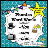 Phonics Word Work: -tion, -sion, -cian