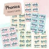 Phonics: Word cards - qu, nk, ng, sh, ch, th