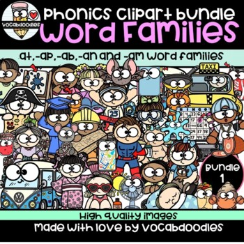 Preview of Phonics -Word families clipart bundle 1