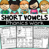 Phonics Work - Short Vowel CVC Worksheets