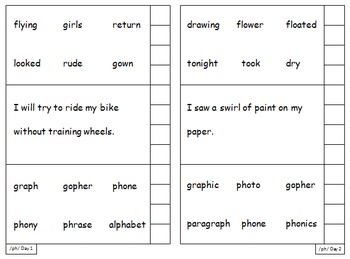 Preview of Phonics Workbook Pages - advanced sounds