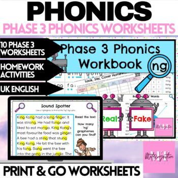 Preview of Phonics Worksheets Phoneme NG Consonant Digraph