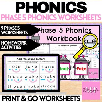 Preview of 'o_e' Long Vowel Silent e Split Digraph Phonics Worksheets