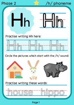 phonics h worksheets teaching resources teachers pay teachers