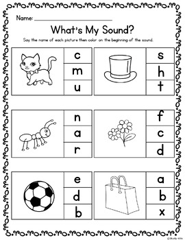 Phonics Worksheet Missing Letters NoPrep by New Skill School | TPT