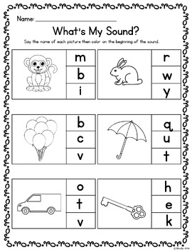 Phonics Worksheet Missing Letters NoPrep by New Worksheets Plus | TPT