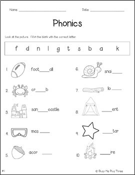 Phonics Worksheet Pack, PHONOGRAMS, Kindergarten & First ...