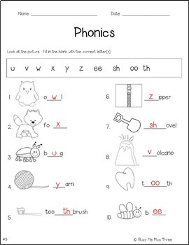 phonics worksheet pack phonograms kindergarten first grade tpt
