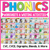 Phonics Worksheets & Activities BUNDLE -CVC, CVCE, Blends,