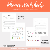 Phonics Worksheets: Alphabet+Phonemic Awareness