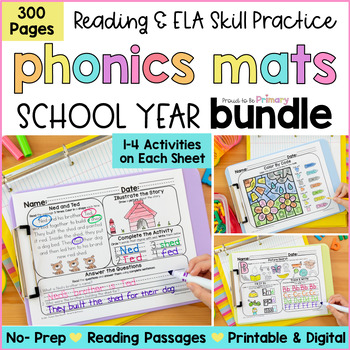 Preview of Phonics Activities - Silent E, Syllables, CVCe, Rhyming, Blends Worksheets