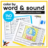 Phonics Worksheets - Color By Sound and Word Bundle