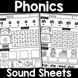 Phonics Worksheets - Consonants, Vowels, Digraphs, Diphtho