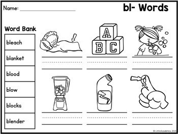 Phonics Worksheets Grade 1 and 2 by Little Academics | TpT