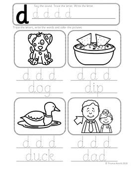 phonics worksheets lesson plan flashcards jolly phonics d lesson pack