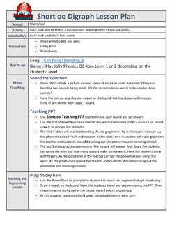 phonics worksheets flashcards jolly phonics letter short oo lesson pack