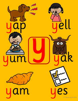 Phonics Worksheets, Lesson Plan, Flashcards Jolly Phonics Letter Y