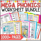 Phonics Worksheets Mega Bundle for Kindergarten and First Grade