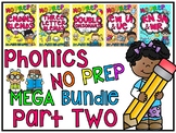 Phonics Worksheets No Prep MEGA Bundle Part 2
