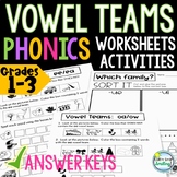 Phonics Worksheets and Activities Vowel Teams