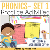Phonics Worksheets and Interactive Notebook Set 1 - Scienc