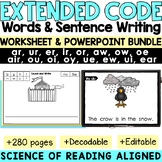 Phonics Worksheets and Sentence Writing PowerPoint - Exten