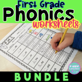 Phonics Worksheets for First Grade BUNDLE